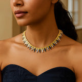 14K Yellow Gold La Grand Dame Collar Necklace thumbnail 3