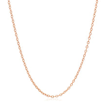 Load image into Gallery viewer, 18k Rose Gold Round Oval Link Chain (1.50 mm)