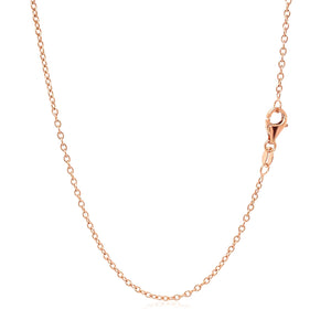 18k Rose Gold Round Oval Link Chain (1.50 mm)