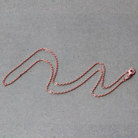 18k Rose Gold Round Oval Link Chain (1.50 mm)