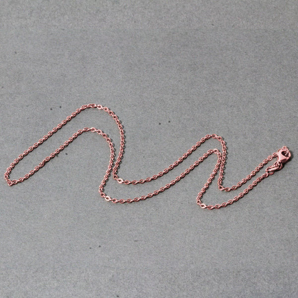 18k Rose Gold Round Oval Link Chain (1.50 mm)