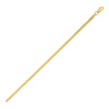 14K yellow gold snake chain bracelet with 2.60 mm flat rounded links