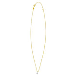 14K Yellow Gold Mini Diamond J Initial Pendant Necklace thumbnail 2