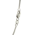 14K white gold Milano chain in a fine 1.10 mm flat oval-link pattern