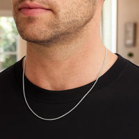 14k White Gold Milano Chain (1.10 mm)