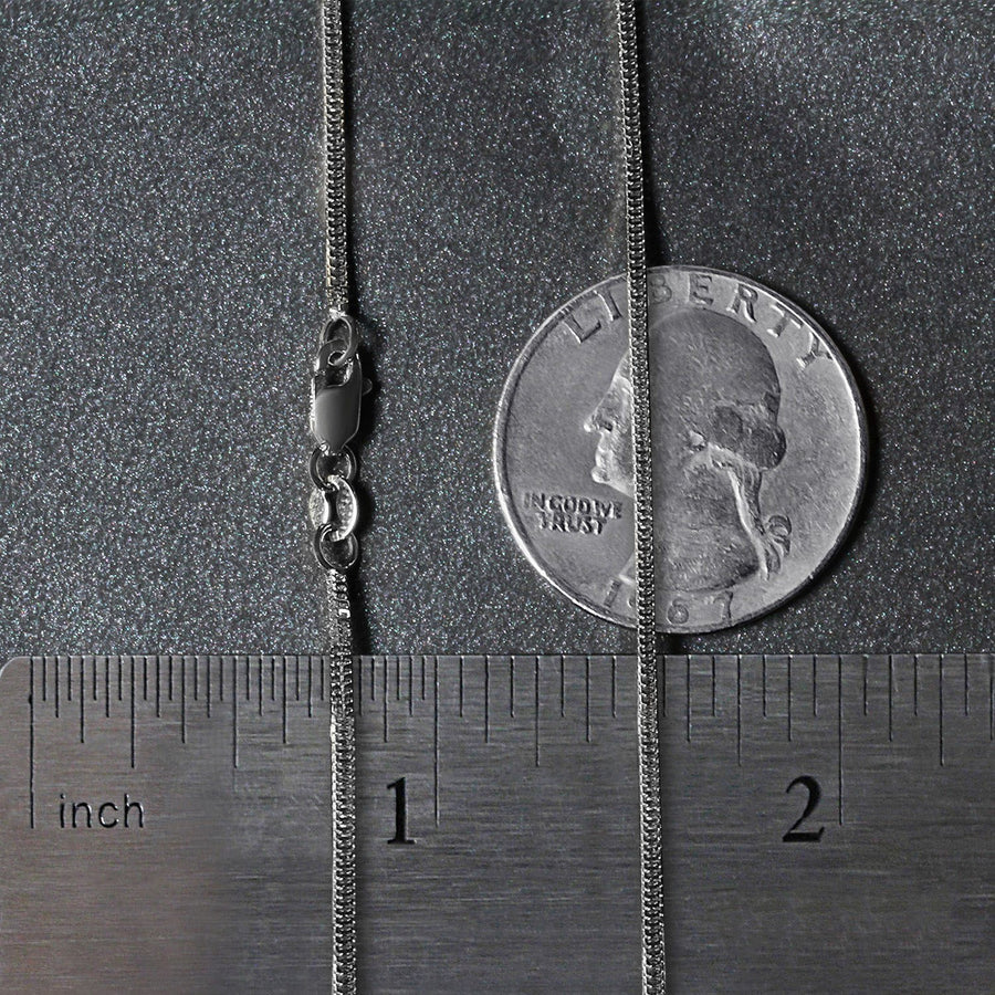 14k White Gold Milano Chain (1.10 mm)