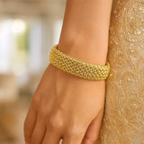 14k Yellow Gold High Polish Thick Braided Bracelet  (14.50 mm) thumbnail 5