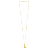 14K Yellow Gold Helium Initial L Pendant thumbnail 2