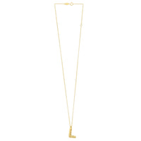14K Yellow Gold Helium Initial L Pendant