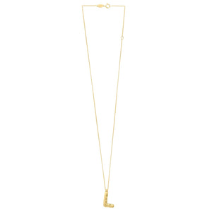 14K Yellow Gold Helium Initial L Pendant