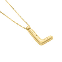 14K Yellow Gold Helium Initial L Pendant