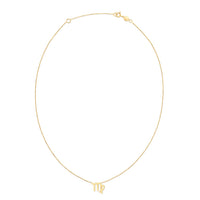 14K Yellow Gold Virgo Necklace