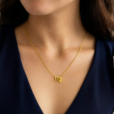 14K Yellow Gold Virgo Necklace thumbnail 5