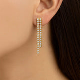 14K Two Tone Gold Diamon Oro Cascade Drop Earrings thumbnail 3