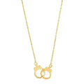 14K yellow gold high polish handcuff link necklace