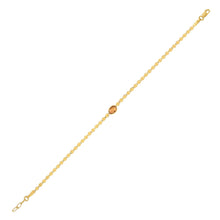 14K Yellow Gold Citrine Mirrored Chain Bracelet (2.20 mm)