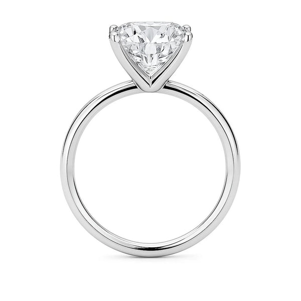 3 Carat Cushion Lab Grown IGI G/VS1 Diamond Solitaire Ring in 14K White Gold