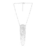 Sterling Silver Rhodium Plated Drape Necklace thumbnail 2