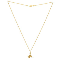 Horse Profile Small Necklace in 14K Yellow Gold