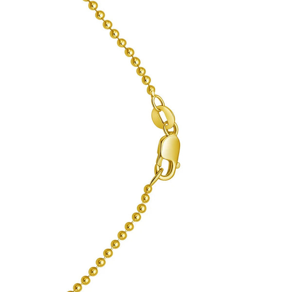 14K Yellow Gold Multi Gemstone Heart Necklace (1.50 mm)