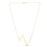 14K Yellow Gold Yours Truly Large Initial Z Necklace thumbnail 2