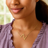 14K Yellow Gold Yours Truly Large Initial Z Necklace thumbnail 3