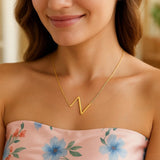 14K Yellow Gold Yours Truly Large Initial Z Necklace thumbnail 4
