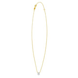 14K Yellow Gold Mini Diamond B Initial Pendant Necklace thumbnail 2