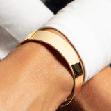 Designer Medium Width Bracelet in 14K Yellow Gold (14.50 mm) thumbnail 3