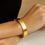 Designer Medium Width Bracelet in 14K Yellow Gold (14.50 mm) thumbnail 6