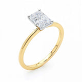 1.50Ct Radiant Lab Grown IGI G/VS1 Diamond Ring in 10K Yellow Gold thumbnail 2