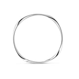 Sterling Silver Rhodium Plated Slip On Fancy Bangle thumbnail 1