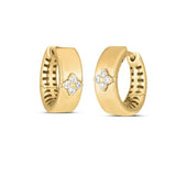 14k Yellow Gold Trilogy Diamond Clover Earrings thumbnail 2