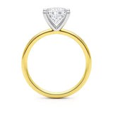 2 Carat Princess Lab Grown IGI G/VS1 Diamond Solitaire Ring in 14K Yellow Gold thumbnail 4