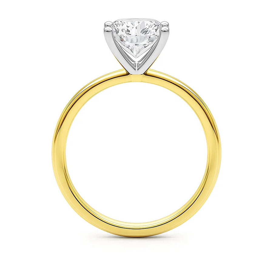 2 Carat Princess Lab Grown IGI G/VS1 Diamond Solitaire Ring in 14K Yellow Gold