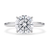 3 Carat Round Lab Grown IGI G/VS1 Diamond Solitaire Ring in 14K White Gold thumbnail 3