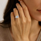 3 Carat Round Lab Grown IGI G/VS1 Diamond Solitaire Ring in 14K White Gold thumbnail 5