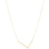14K yellow gold initial L pendant necklace with polished bail thumbnail 1