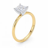 1 Carat Princess Lab Grown IGI G/VS1 Diamond Solitaire Ring in 10K Yellow Gold thumbnail 2