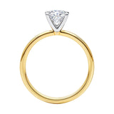 1 Carat Princess Lab Grown IGI G/VS1 Diamond Solitaire Ring in 10K Yellow Gold thumbnail 4