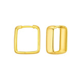 14 Yellow Gold Square Hoop Earrings thumbnail 1