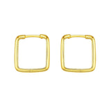 14 Yellow Gold Square Hoop Earrings thumbnail 2