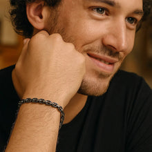 Sterling Silver Black Ruthenium Plated Oval Link Bracelet (5.60 mm)