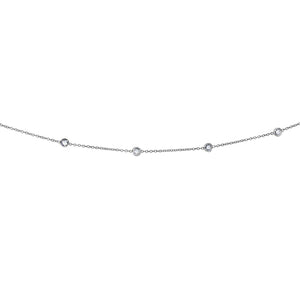 14K White Gold Diamonds by the Yard Necklace