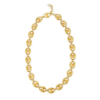Puffed Mariner Link 12mm Necklace in 14K Yellow Gold