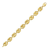 Puffed Mariner Link 12mm Necklace in 14K Yellow Gold thumbnail 3
