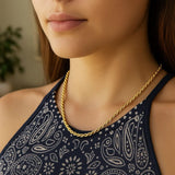 10K Yellow Gold Hollow Diamond Cut Rope Chain (4.0 mm) thumbnail 3