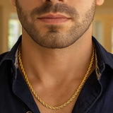 10K Yellow Gold Hollow Diamond Cut Rope Chain (4.0 mm) thumbnail 4