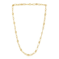 14k Yellow Gold High Polish Paperclip Rondel Link Chain (5.60 mm)