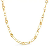 14k Yellow Gold High Polish Paperclip Rondel Link Chain (5.60 mm) thumbnail 3
